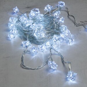 Светодиодная гирлянда Алмазы 36 холодных белых LED ламп 5.1 м, прозрачный ПВХ Snowmen фото 1