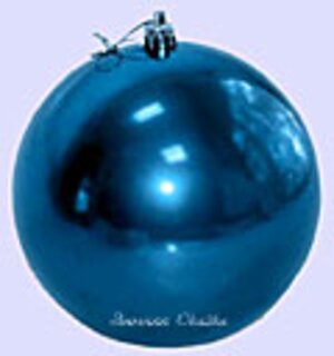 Пластиковый глянцевый шар 25 см синий, Snowmen Snowmen фото 1