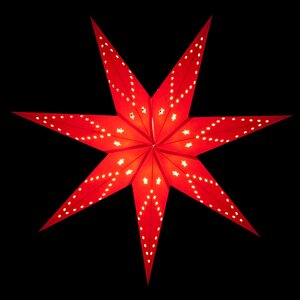 Новогодний светильник Рождественская Звезда 70 см красная Snowmen фото 1