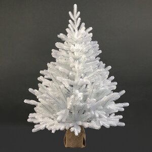 Настольная белая елка в мешочке Полярная 60 см, ЛИТАЯ + ПВХ Max Christmas фото 1