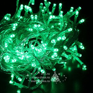 Светодиодная гирлянда 24V Premium Led 200 зеленых LED ламп 20 м, прозрачный СИЛИКОН, соединяемая, контроллер, IP54 BEAUTY LED фото 1