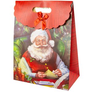 Подарочный пакет Волшебник Санта с письмами 37*28 см Due Esse Christmas фото 1