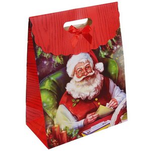 Подарочный пакет Волшебник Санта с письмами 37*28 см Due Esse Christmas фото 3
