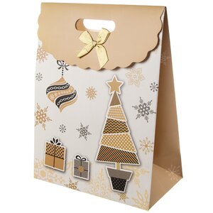 Подарочный пакет Magic Christmas - Золотая Ёлочка 37*28 см Due Esse Christmas фото 1