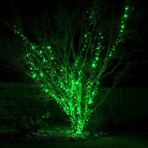 Гирлянды на дерево Клип Лайт Quality Light 100 м, 1000 зеленых LED ламп, черный ПВХ, IP44 BEAUTY LED фото 1