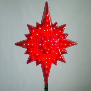 Светодиодная макушка Полярная Звезда эконом 55 см красная GREEN TREES фото 1