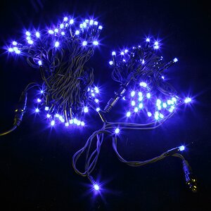 Гирлянда светодиодная уличная Экспо 120 синих LED ламп 20 м, черный КАУЧУК, соединяемая, IP44 Царь Елка фото 1