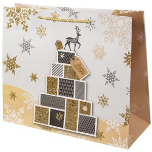 Подарочный пакет Magic Christmas - Коробочки с презентами 31*26 см Due Esse Christmas фото 1