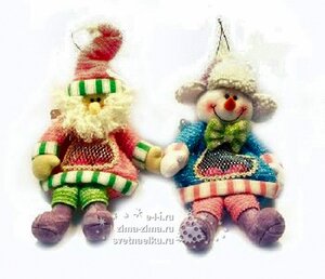 Мешок для конфет Дед Мороз, Снеговик, 30см Снегурочка фото 1