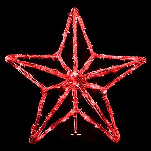 Светодиодная макушка Звезда 50 см красная, контроллер МанузинЪ фото 1