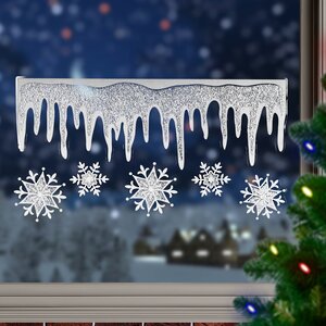 Наклейки для окна Снежные сосульки 45*24 см Peha фото 1