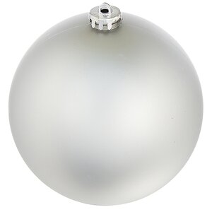 Пластиковый шар 15 см серебряный матовый, Winter Decoration Winter Deco фото 2