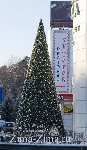Уличная светодинамическая елка Уральская 30 м каркасная, ПВХ GREEN TREES фото 1