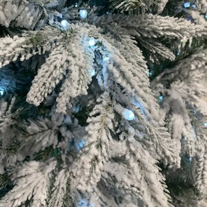 Искусственная елка с лампочками Маттерхорн заснеженная 180 см, 185 LED ламп, ЛИТАЯ + ПВХ Crystal Trees фото 4