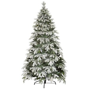 Искусственная елка с гирляндой Власта заснеженная 180 см, 500 разноцветных/теплых белых LED ламп, контроллер, ЛИТАЯ + ПВХ Crystal Trees фото 3