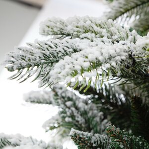 Искусственная елка с гирляндой Власта заснеженная 180 см, 500 разноцветных/теплых белых LED ламп, контроллер, ЛИТАЯ + ПВХ Crystal Trees фото 7