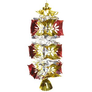 Фигура из фольги Фонарик 25 см золотой-серебро-красный Holiday Classics фото 1