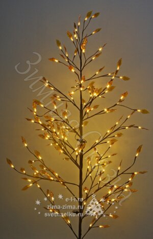 Светодиодное дерево "Золотая осень", 180 см, 160 LED, 24V, для помещений, оранжевые лампы BEAUTY LED фото 2