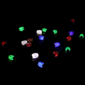 Светодиодная гирлянда Диамант 9 разноцветных LED ламп 2.7 м, стробы, холодное белое мерцание, черный КАУЧУК, соединяемая, IP44 Snowhouse фото 2