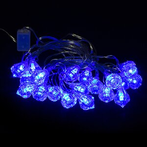 Светодиодная гирлянда Кристаллы 20 синих LED ламп 4.5 м, прозрачный ПВХ, IP20 Snowhouse фото 2