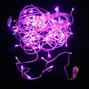 Светодиодная гирлянда 120 фиолетовых LED ламп 12 м, мерцание, прозрачный ПВХ, соединяемая, IP44 Snowhouse фото 1