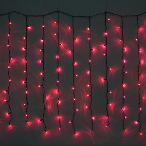 Светодиодный занавес 2*1 м, 200 синих/красных/фиолетовых LED с плавной сменой цвета, черный ПВХ Snowhouse фото 1