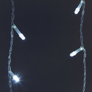 Светодиодный Занавес 1.5*1.5 м, 368 холодных белых LED ламп, прозрачный ПВХ, соединяемый, IP20 Snowhouse фото 3