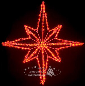 Звезда светодиодная каркасная, уличная, 80см, красная, IP44 BEAUTY LED фото 3