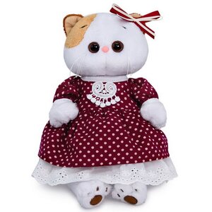 Мягкая игрушка Кошечка Лили в бордовом платье 27 см Budi Basa фото 1