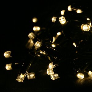 Гирлянда светодиодная уличная 24V Legoled 100 теплых белых LED ламп 10 м, мерцание, черный КАУЧУК, соединяемая, IP44 BEAUTY LED фото 1