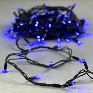 Уличная гирлянда Legoled 75 синих LED ламп 10 м, мерцание 100%, черный КАУЧУК, соединяемая, IP44 BEAUTY LED фото 2