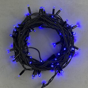 Уличная гирлянда Legoled 75 синих LED ламп 10 м, мерцание 100%, черный КАУЧУК, соединяемая, IP44 BEAUTY LED фото 3