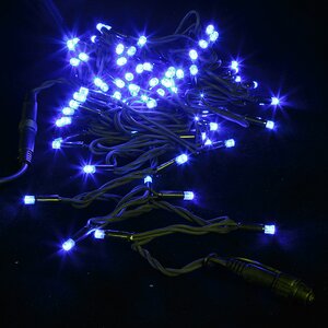 Уличная гирлянда Laitcom Legoled 100 синих LED ламп 10 м, черный КАУЧУК, соединяемая, IP44 BEAUTY LED фото 1