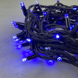 Уличная гирлянда Legoled 100 синих LED, холодное мерцание, 10 м, черный КАУЧУК, соединяемая, IP65 BEAUTY LED фото 1