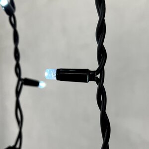 Светодиодная бахрома Legoled 3.1*0.5 м, 120 холодных LED, мерцание, черный КАУЧУК, соединяемая, IP65 BEAUTY LED фото 3