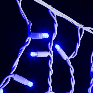 Светодиодная бахрома Legoled 3.1*0.5 м, 150 синих LED, белый КАУЧУК, соединяемая, IP54 BEAUTY LED фото 3