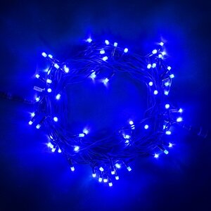 Уличная гирлянда Legoled 100 синих LED ламп 10 м, черный КАУЧУК, соединяемая, IP44 BEAUTY LED фото 1