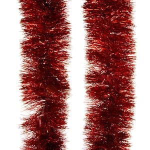 Мишура армированная 2 м*130 мм красная Мастерская Деда Мороза фото 1
