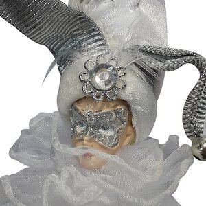 Елочное украшение "Веселый эльф", 25 см, серебро, подвеска Царь Елка фото 2
