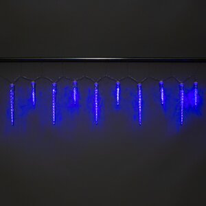 Гирлянда для дома Тающие Сосульки Каскад 10 шт, 100 синих LED ламп, прозрачный ПВХ, 1.8 м, IP20 Snowhouse фото 2