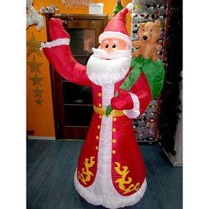 Надувная фигура Дед Мороз Старый русский 1.8 м подсветка Торг Хаус фото 4