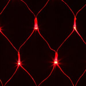 Гирлянда Сетка 1.5*1 м, 144 красных LED ламп, прозрачный ПВХ, уличная, соединяемая, IP44 Snowhouse фото 3