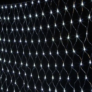 Гирлянда Сетка 2*1.5 м, 300 холодных белых LED ламп, прозрачный ПВХ, уличная, соединяемая, IP44 Snowhouse фото 3