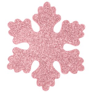 Елочная игрушка Снежинка Облако 14 см розовая, 4 шт, пеноплекс МанузинЪ фото 1