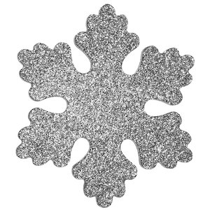 Снежинка Облако 14 см серебряная, 4 шт, пеноплекс МанузинЪ фото 1