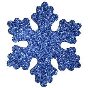Елочная игрушка Снежинка Облако 10 см синяя, 4 шт, пеноплекс МанузинЪ фото 2