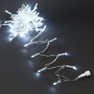 Светодиодная гирлянда Quality Light Cap 100 холодных белых LED, 10 м, прозрачный ПВХ, соединяемая, IP65 BEAUTY LED фото 1