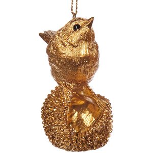 Елочная игрушка Golden Christmas - Лесной Воробушек на каштане 7 см, подвеска Goodwill фото 1
