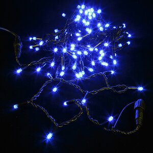 Гирлянда светодиодная Super Rubber 120 синих LED, 12 м, черный каучук, соединяемая, IP44 Snowhouse фото 1