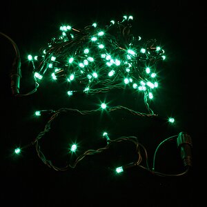 Гирлянда светодиодная Super Rubber 120 зеленых LED, 12 м, черный каучук, соединяемая, IP44 Snowhouse фото 1